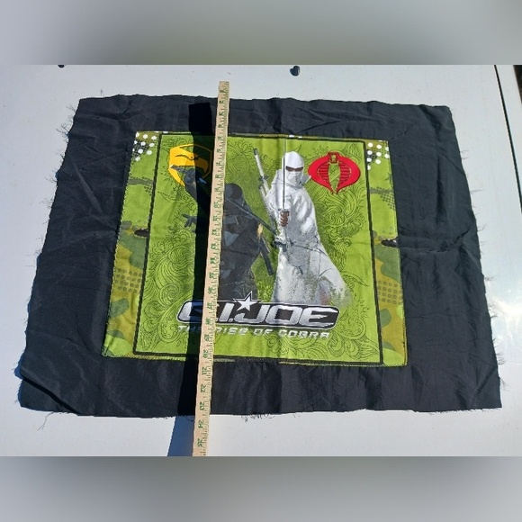 Quilt,Pillow Blocks Orphans & Uncut Sheet /2009 Hasbro GI Joe ,Snake Eyes - Picture 8 of 13